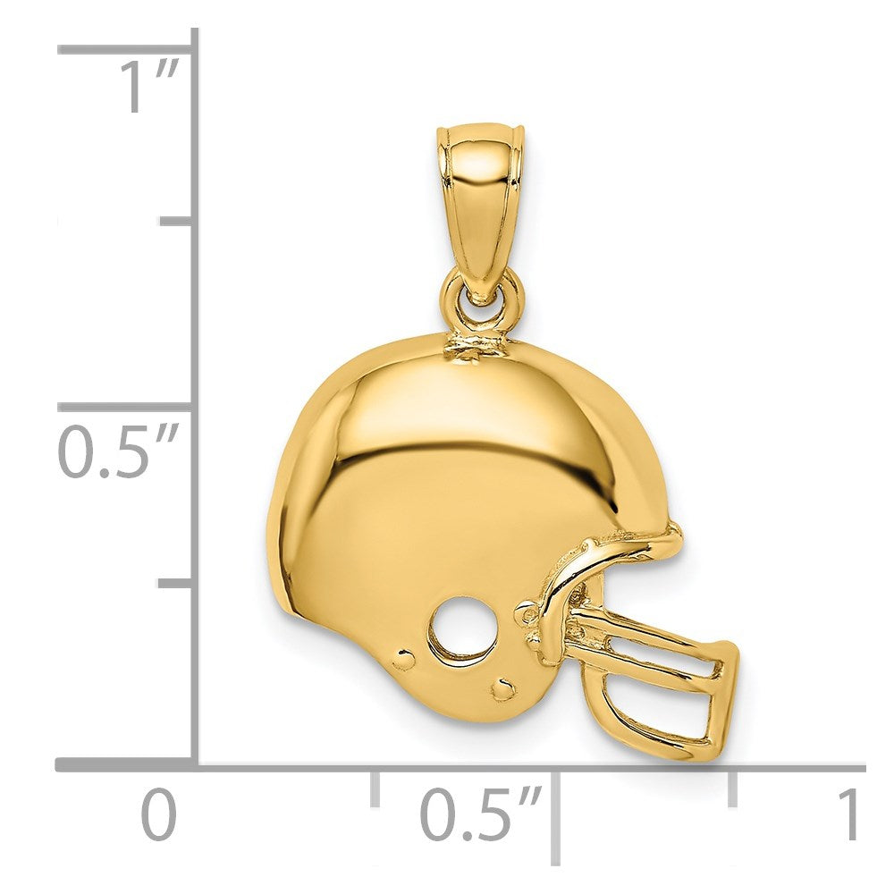 14k Football Helmet Charm