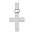 14k White Gold Modern Cross Pendant
