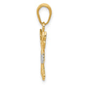 14K W/Rhodium BELIEVE Angel Pendant