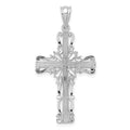 14k White Gold Latin Cross Pendant