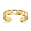14k Heart Design Toe Ring