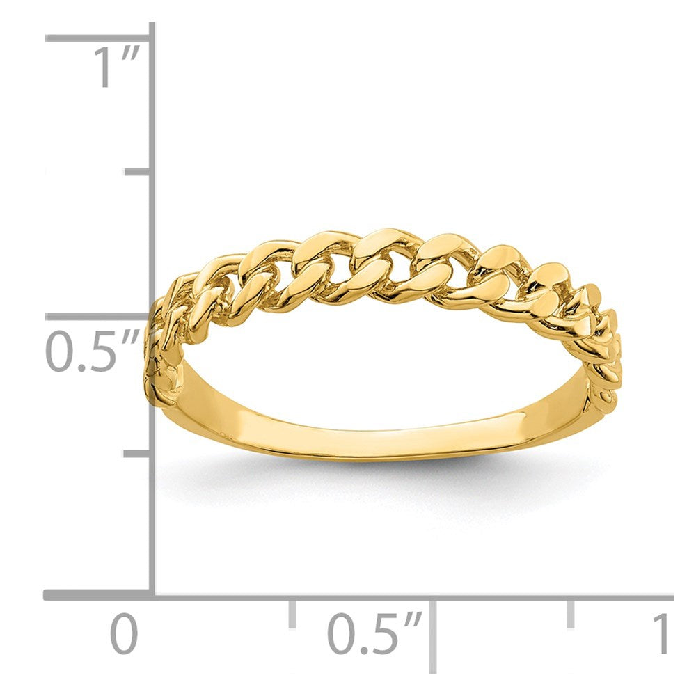 14k Chain Link Band Ring