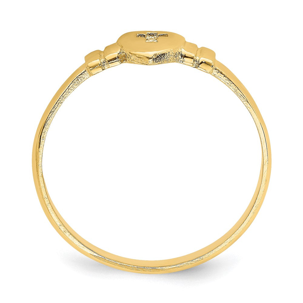14k Heart w/Cut-Out Cross Ring