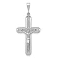 14k White Gold Crucifix Pendant