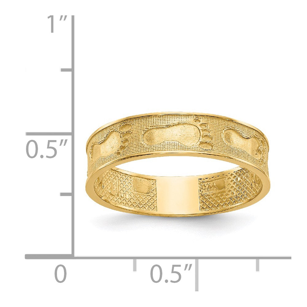 14K Footprints In The Sand Ring