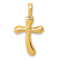 14k Polished Freeform Cross Pendant