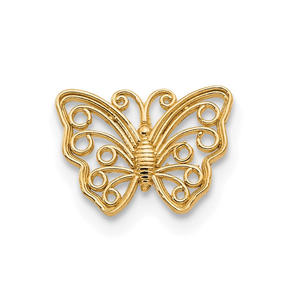 Single 14K Butterfly Post Earring