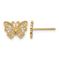 14K Butterfly Post Earrings
