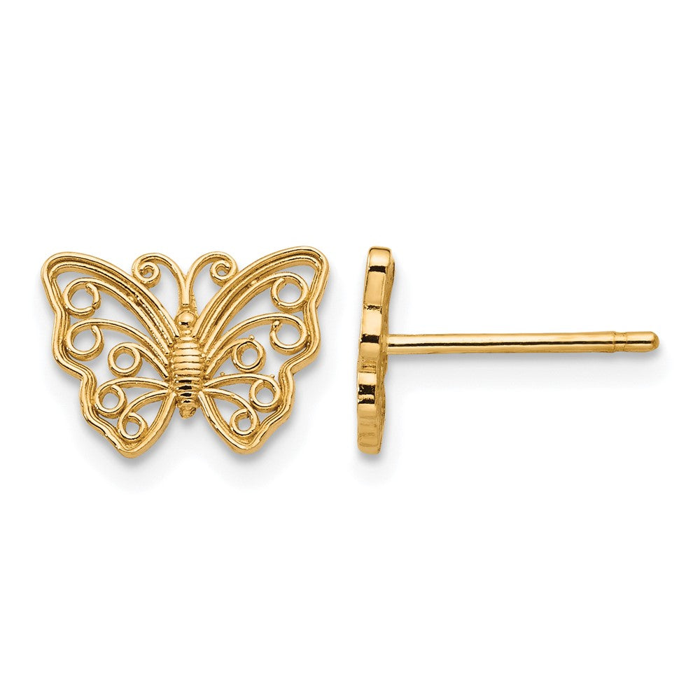 14K Butterfly Post Earrings