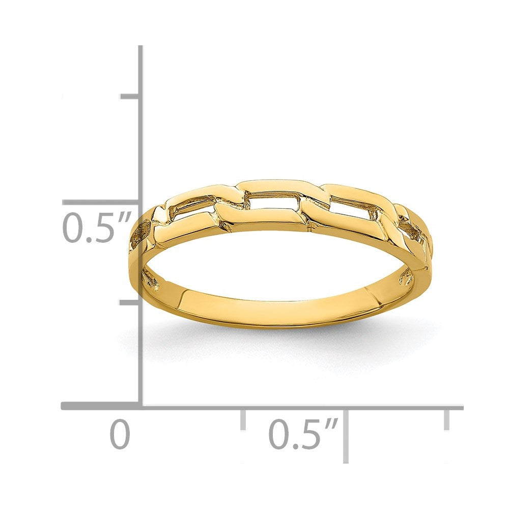 14K Five Chain Link Band Ring
