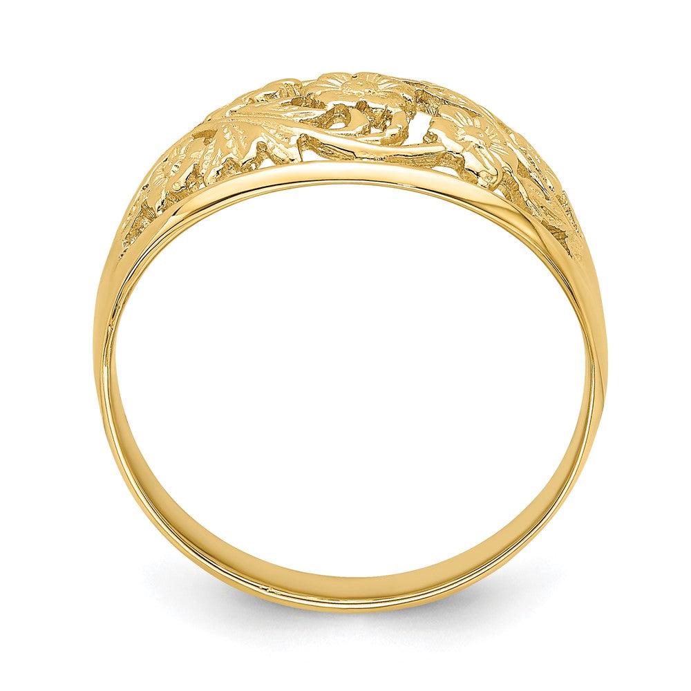 14K Floral Dome Ring