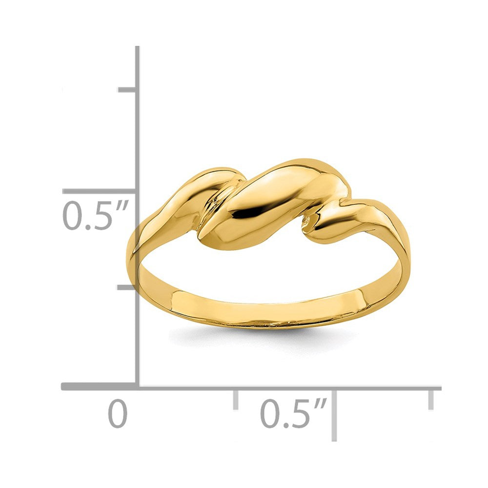 14K Curl-top Dome Ring