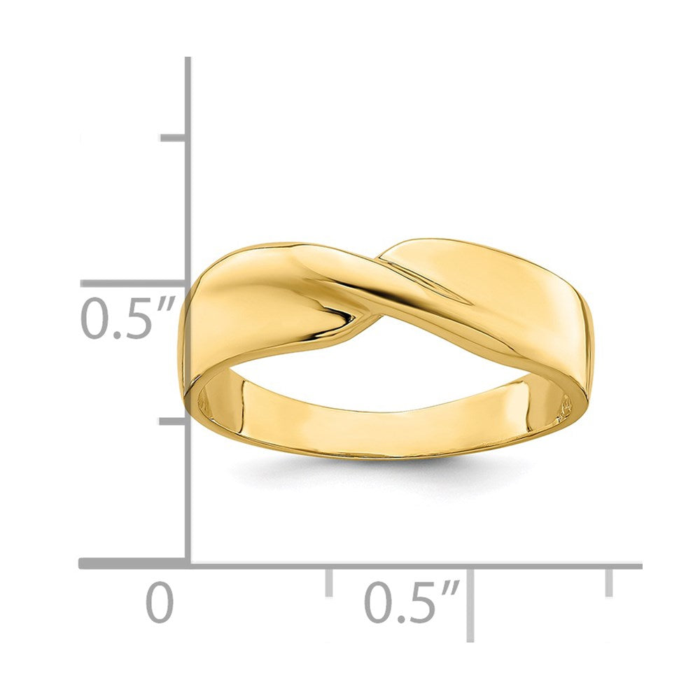 14K Polished Single Twist Ring