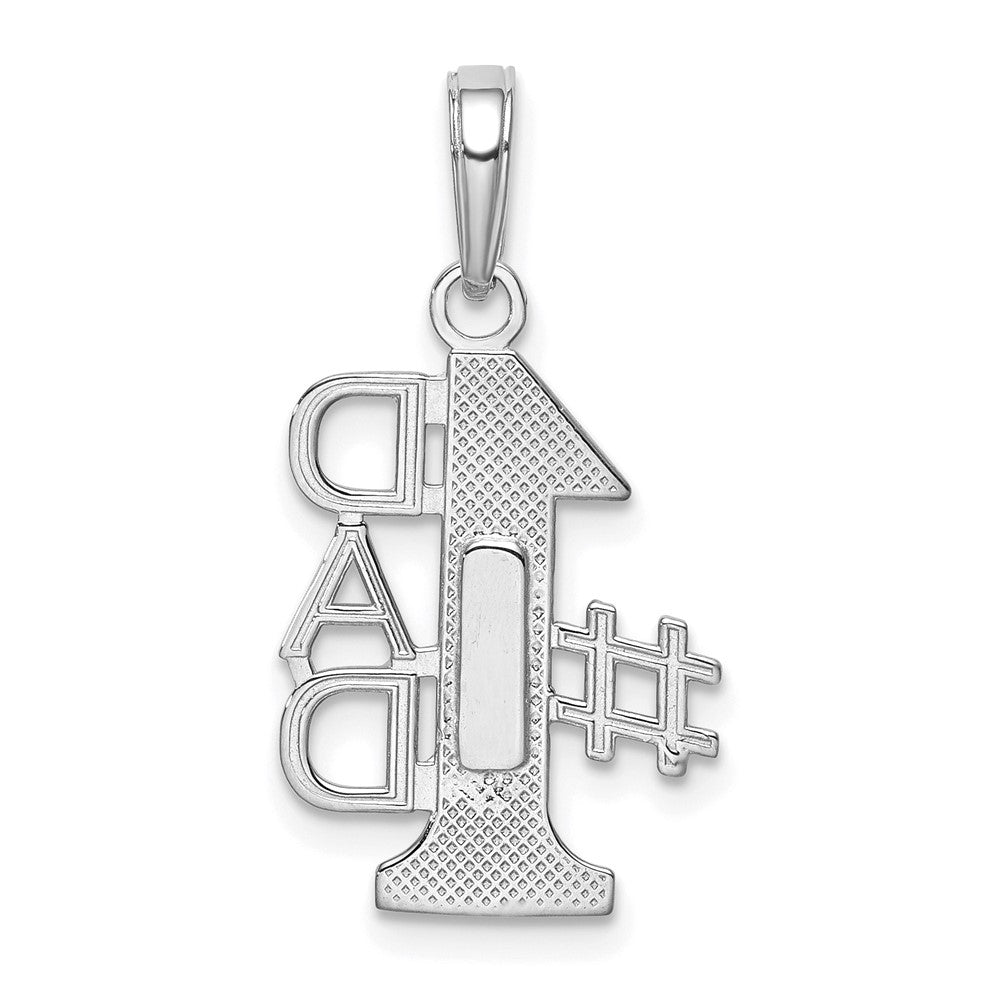 14K White Gold #1 DAD Charm