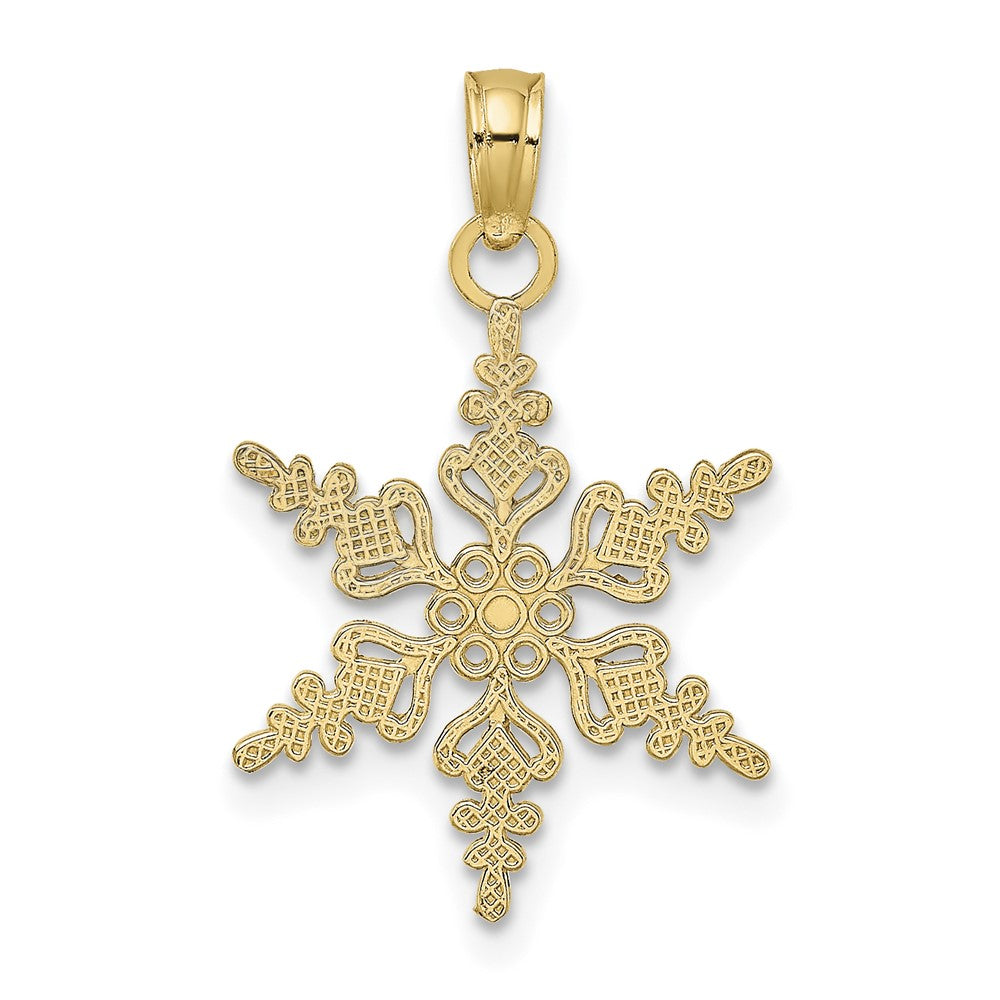 14k Polished Snowflake Charm