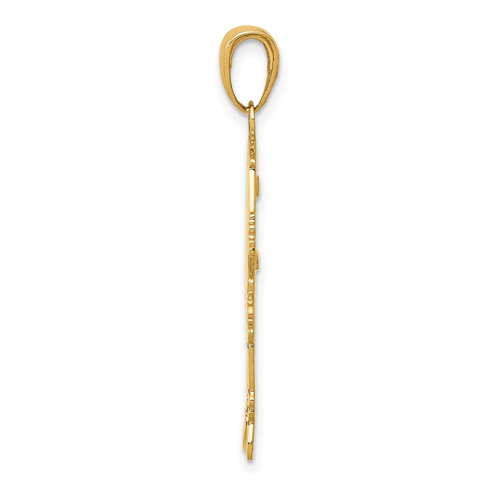 14k Flat Engravable Girl Charm