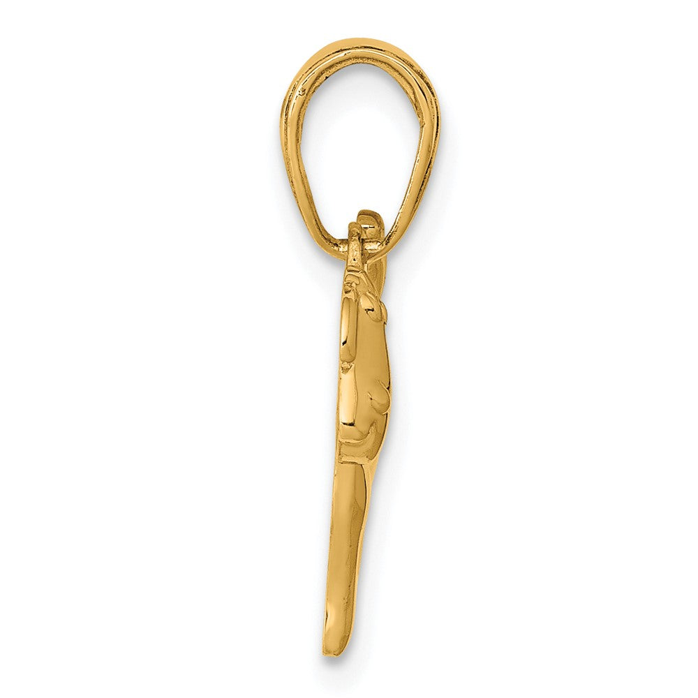 10k Polished Dog Charm