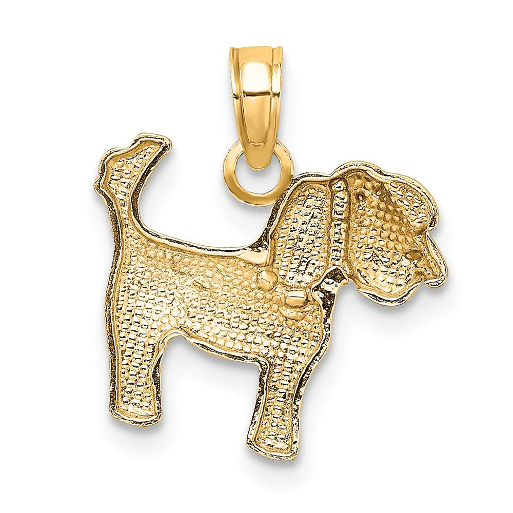 10k Polished Dog Charm