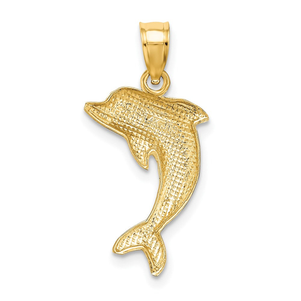14K Polished Dolphin Charm