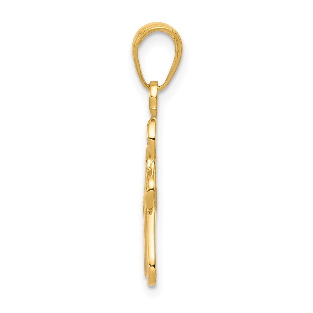 14k Enameled Ballet Slippers Charm