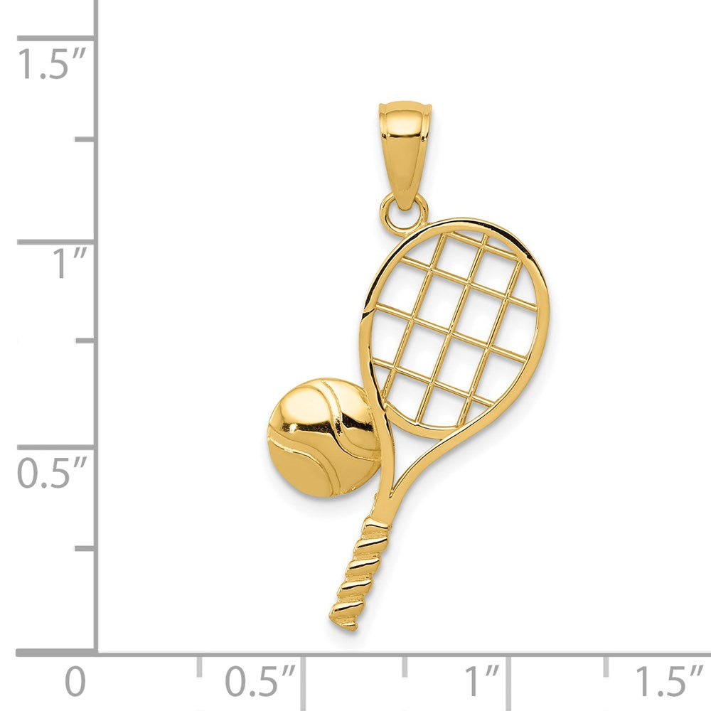 14k Tennis Racquet Charm