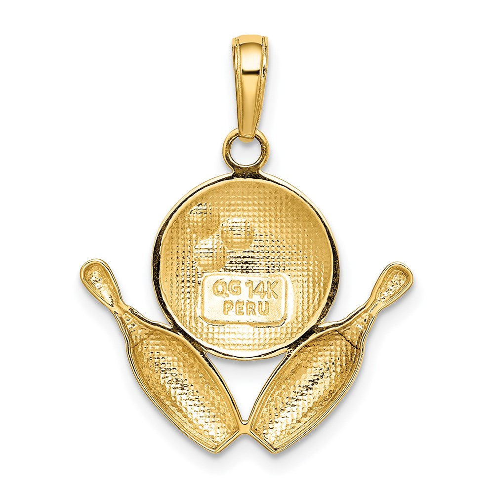 14k Bowling Theme Charm