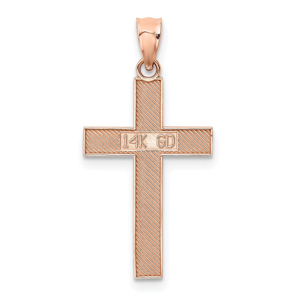 14k Rose Gold Cross Pendant