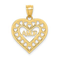 14k AMOR in Cut-out Heart Charm