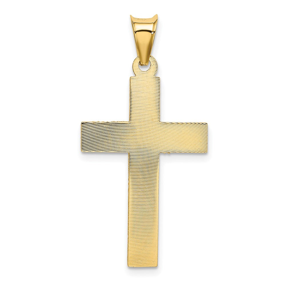 14k Polished Satin and D/C Crucifix Pendant