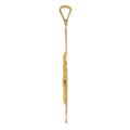 14k Polished, Satin and Diamond-cut Crucifix Cross Pendant