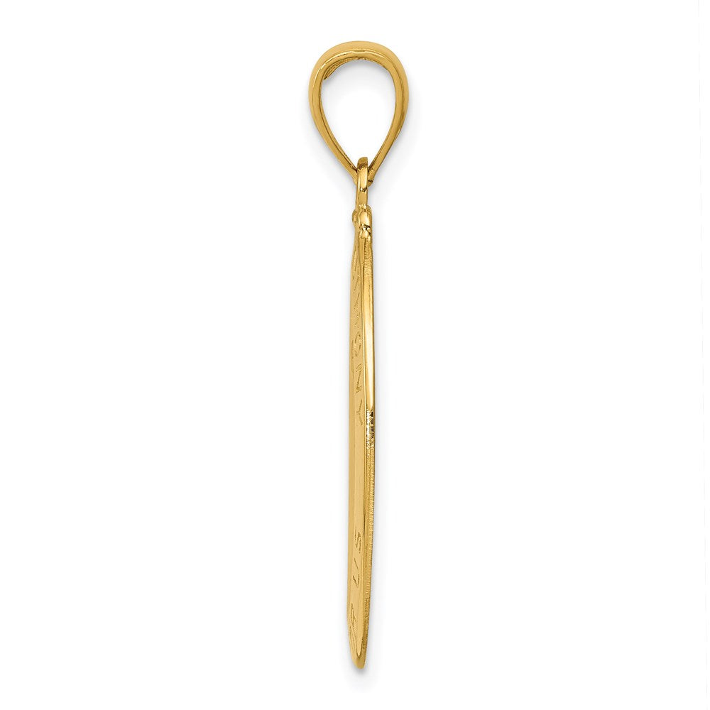14k Saint Anthony Oval Medal Solid Pendant