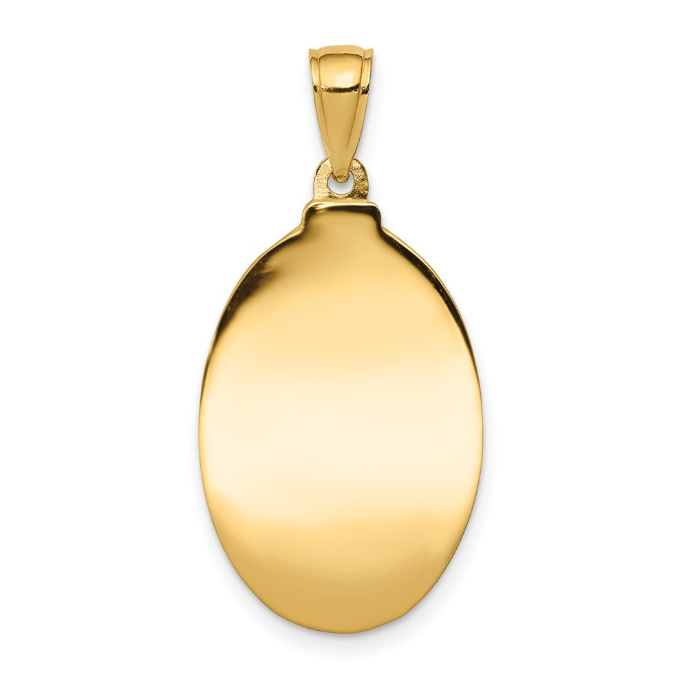 14k Saint Anthony Oval Medal Solid Pendant
