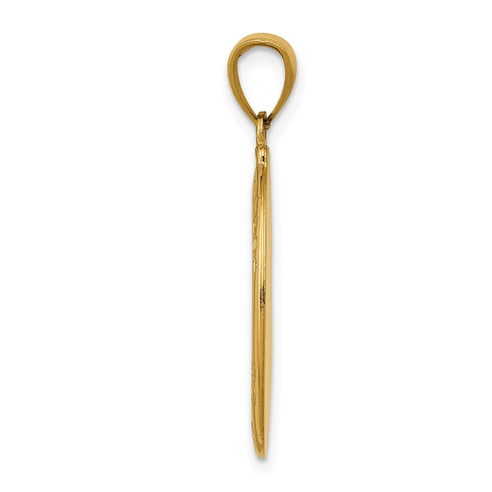 14k Saint Theresa Oval Medal Pendant