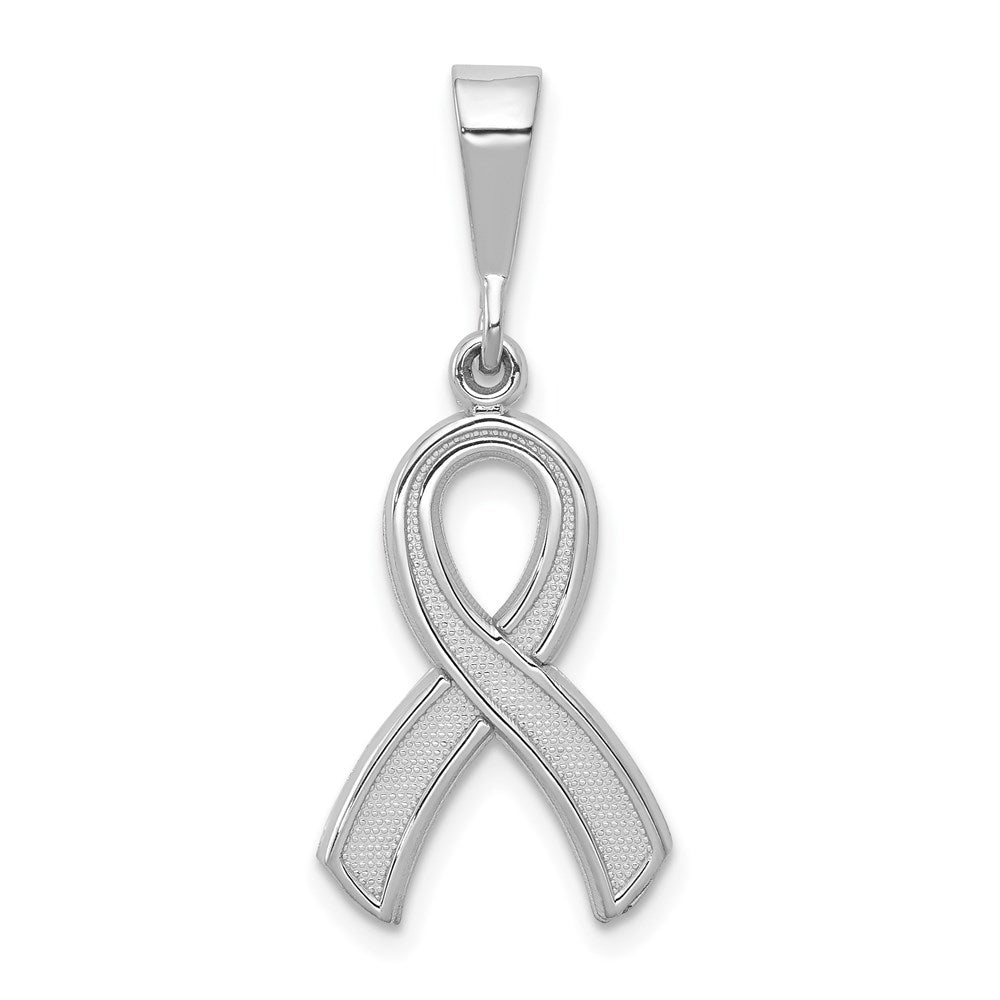 14k White Gold Awareness Pendant