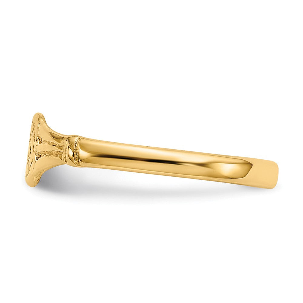 14K Gold Polished Oval Baby Ring