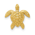 14k Polished Small Sea Turtle Chain Slide