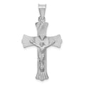 14k White Gold Crucifix Pendant