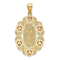 14K Two-Tone w/White Rhodium Lady Of Guadalupe Pendant