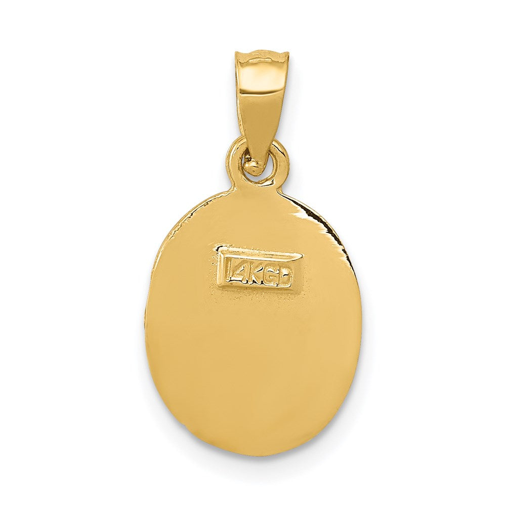 14K Satin / Diamond-Cut Baptism Pendant