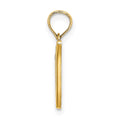 14KY Script Letter V Initial Pendant