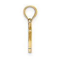 14K Polished Block Letter Y Initial Pendant