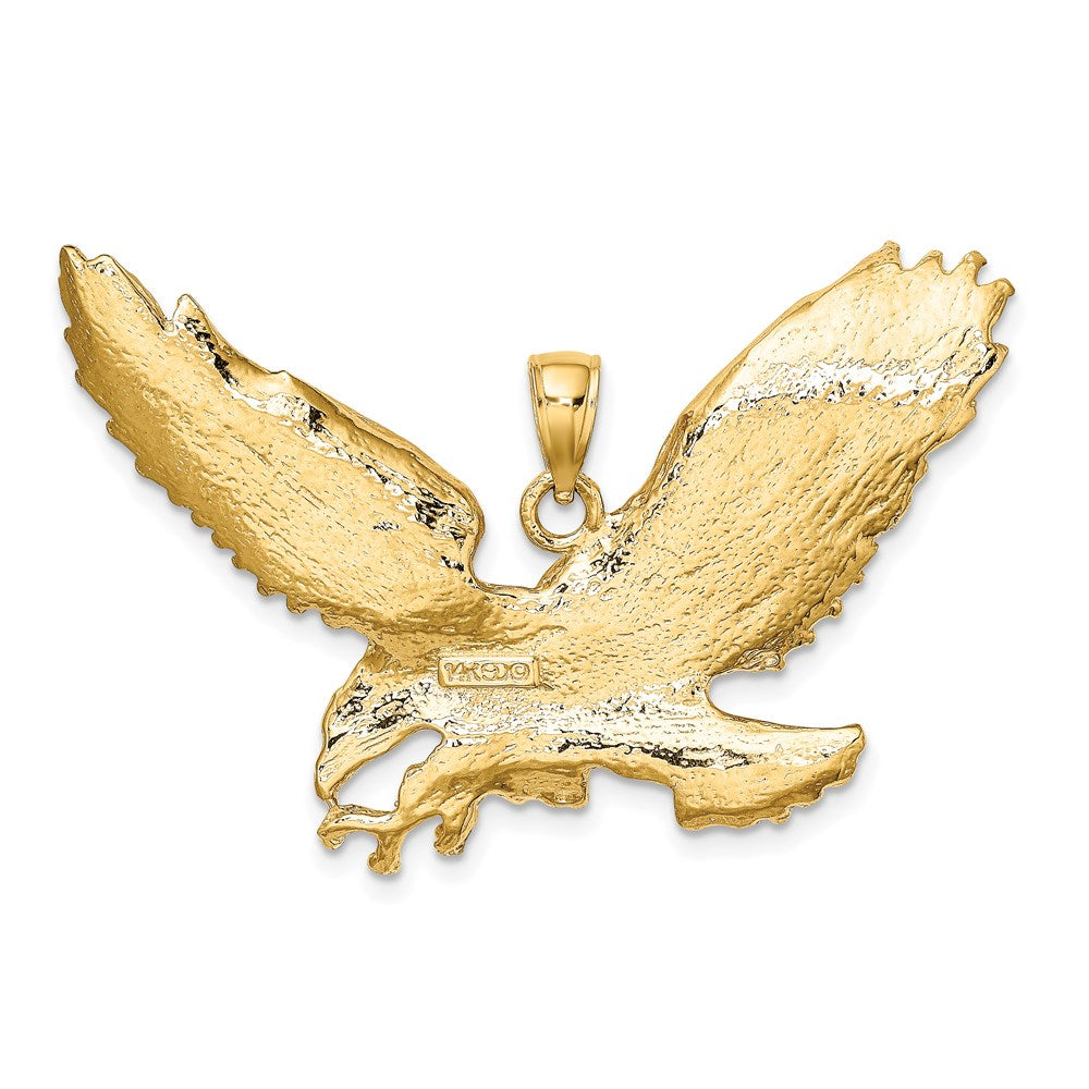 14K Eagle w/Beak Touching Claws Charm