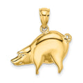 14K Polished Pig Charm