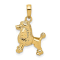 14K 3-D Poodle Dog Charm