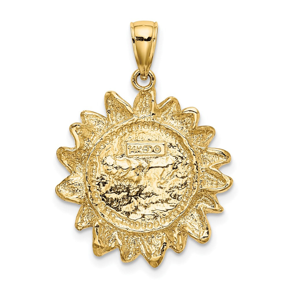 14K Smiling Sun Charm