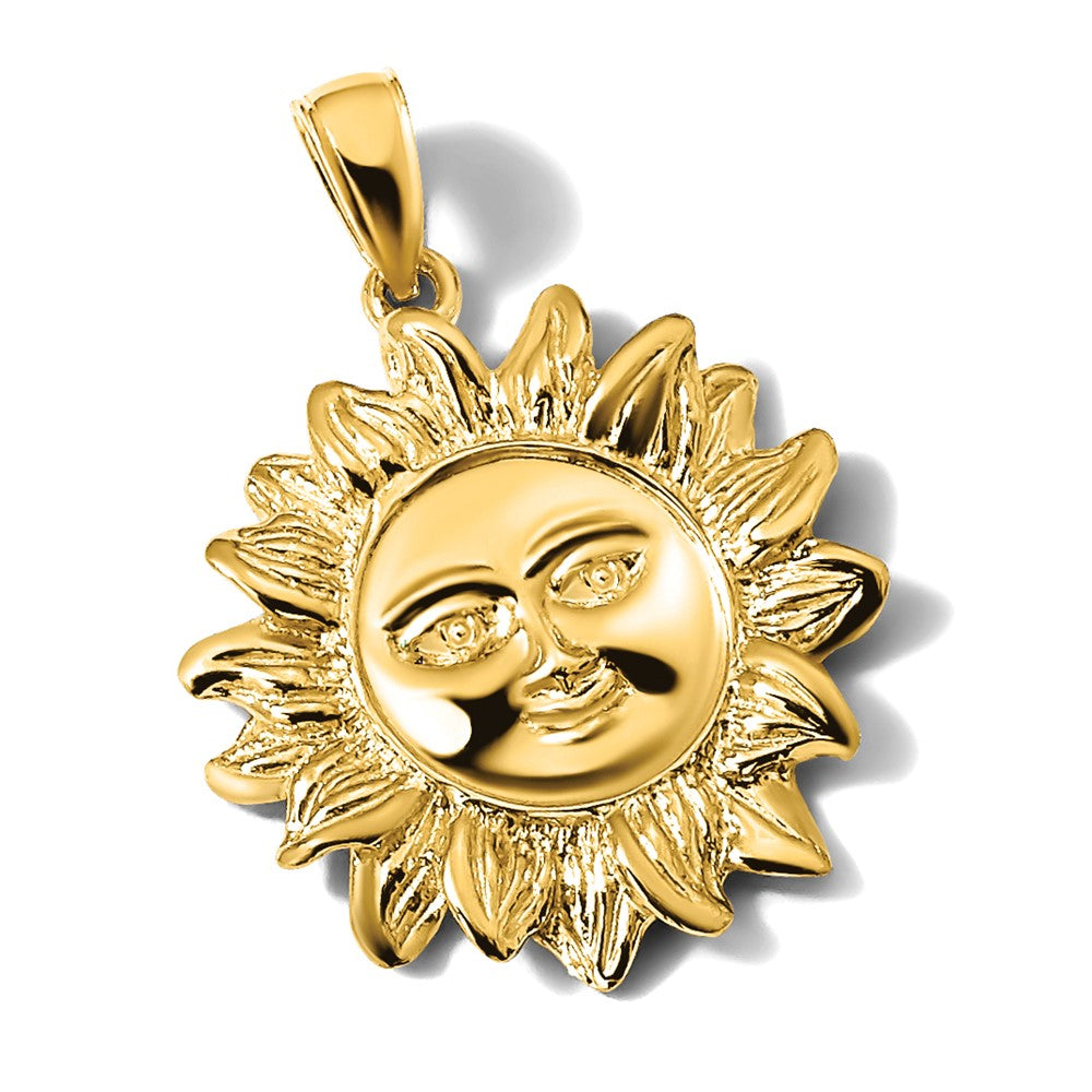 14K Smiling Sun Charm