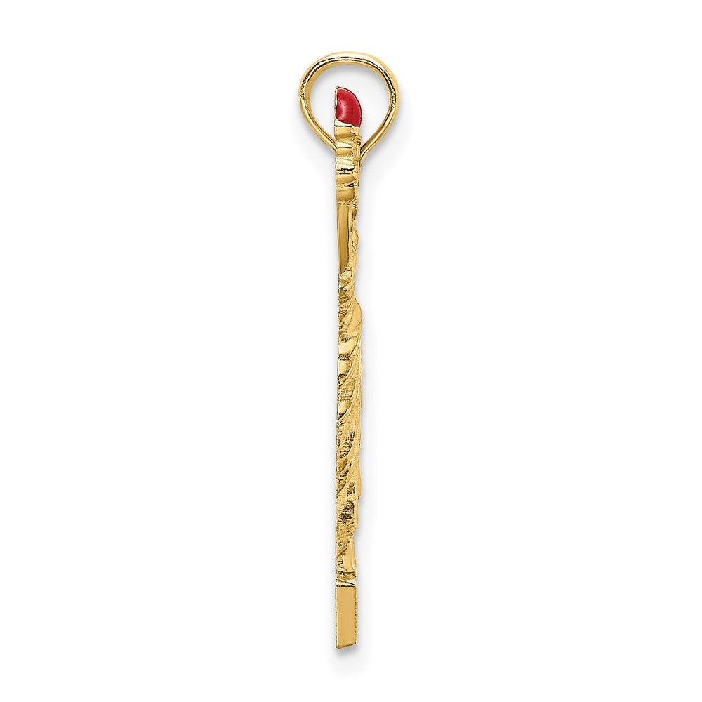 14K w/ Enamel Flame Statue Of Liberty NEW YORK Charm