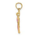 14K Pink Enameled Bikini Bathing Suit Charm
