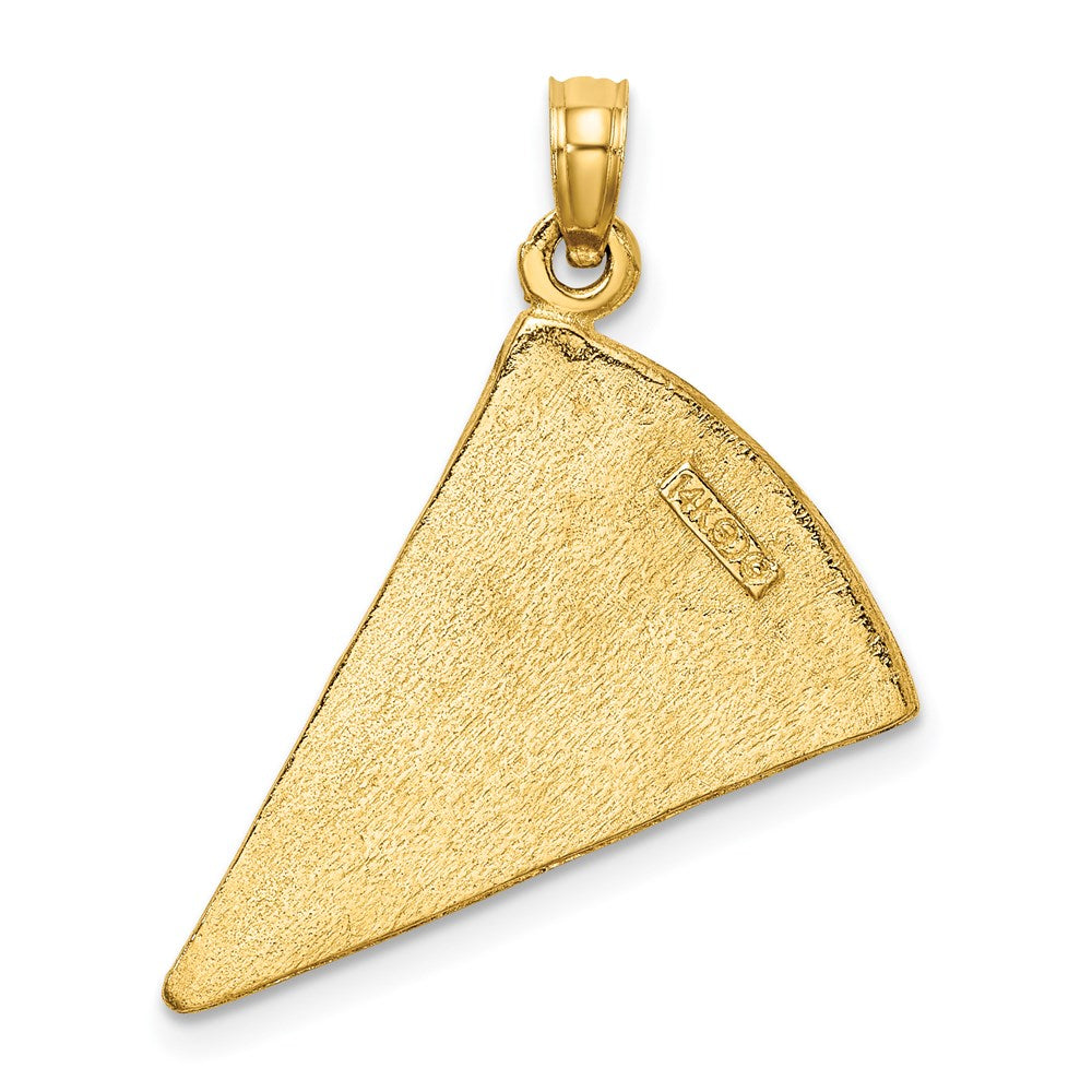14K w/Enamel Large Pepperoni Pizza Slice