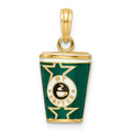 14k 3-D Enameled Coffee Cup Charm